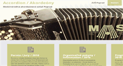 Desktop Screenshot of accordion.zuspoprad.sk